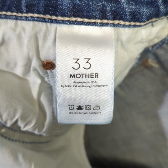 Mother Superior Jeans Womens 33 Blue The Tomcat in Seriously Truce Distressed - Picture 12 of 16